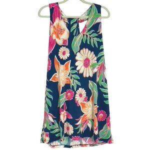 Beach Break Floral Sleeveless Dress, XL, Polyester/Spandex